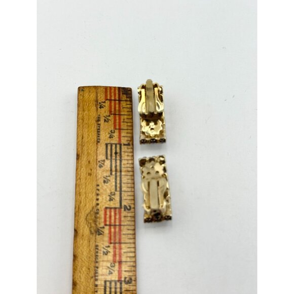 Vintage ab rhinestone climber earrings - Picture 4 of 4